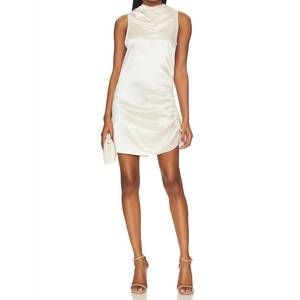 NEW NONCHALANTLABEL everett ruched dress in vanilla